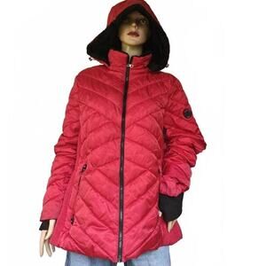 Nautica Red Quilted Puffer Coat Women’s Size XXL